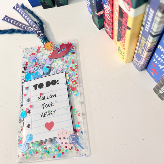 To Do Glitter Bomb Bookmark